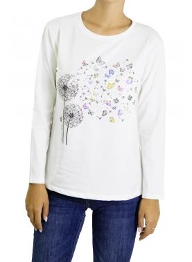 t shirt con stampa manica lunga 